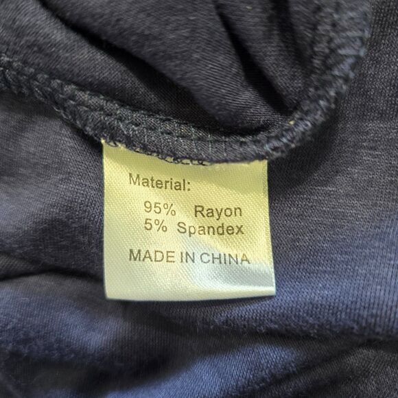 Simier Fariry Women's Small Midi Short Sleeve Casual Pocket Dress Blue - Picture 6 of 6